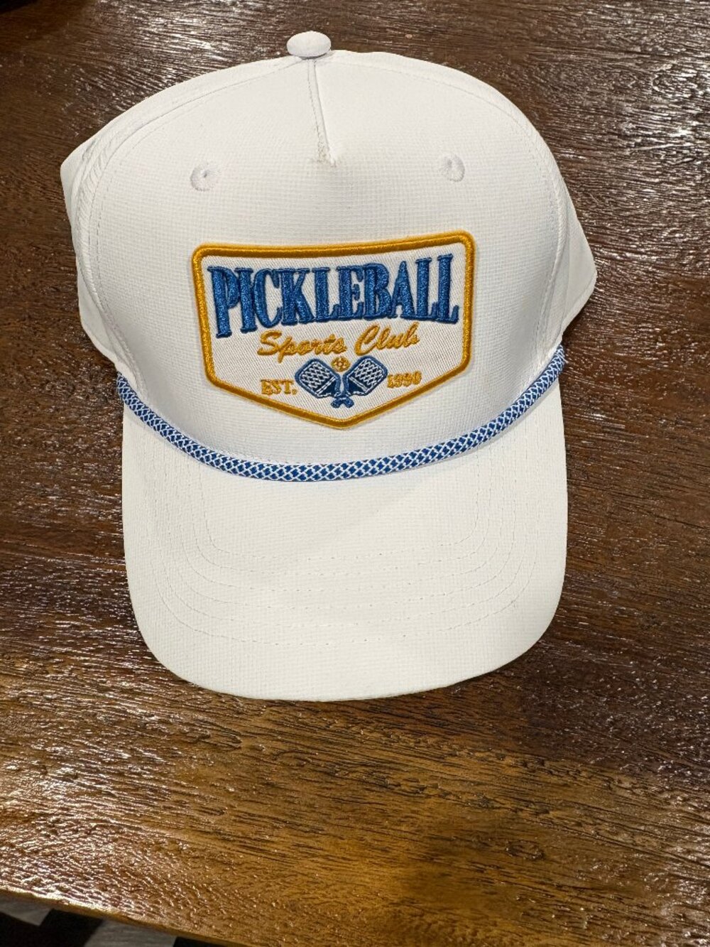 Pickleball Sports Club Est 1990 White Baseball hat ball cap NEW Adjustable Dink